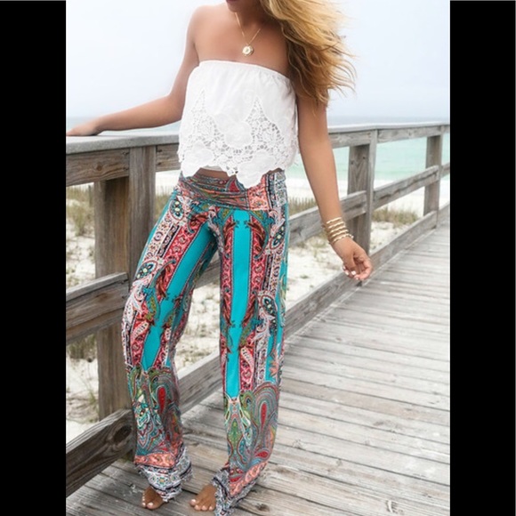 Anthropologie Pants - 🆕 AZTEC PRINT PALAZZO PANTS